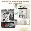 Hängeschrank mit Verstellbaren Ablagen & Türen & Offenem Aufbewahrungsfach Wandschrank Weiß Bild 5