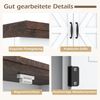 Hängeschrank mit Verstellbaren Ablagen & Türen & Offenem Aufbewahrungsfach Wandschrank Weiß Bild 4