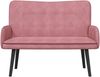 vidaXL 2-Sitzer Sofa Rosa 115 x 61 x 87 cm Samt (V) 42028916 Bild 4