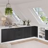 Küchenschrank für Dachschrägen R-Line Anthrazit Landhaus 60 cm ohne Schräge mit 2 Türen Vicco Bild 5