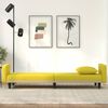 vidaXL Schlafsofa mit Kissen Hellgelb Stoff 351879 Bild 3