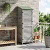 vidaXL Gartenschuppen Grau 59 x 56 x 176 cm Massivholz aus Fichte 42033462 Bild 3