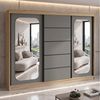 A&J MöbelLand GmbH Schiebetürenschrank BELANO – Moderner Kleiderschrank mit Schiebetüren (Die perfekte Kombination aus modernem Design, hoher Funktionalität und großzügigem Stauraum für Kleidung, Bettwäsche und Accessoires, erhältlich in verschiedenen ... Bild 2