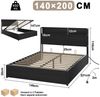 AMERLIFE Bett Doppelbett, Jugendbett mit hydraulischem Stauraum, USB & Steckdosen (1-tlg, Ohne Matratze), Industrie-Design, 140x200 cm Bild 2