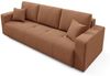 Sofa 3-Sitzer mit Schlaffunktion AUGUSTO in Stoff Wind Rostbraun Bild 4