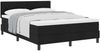 vidaXL Boxspringbett mit Kopfteil Schwarz 160 x 200 cm Stoff 3338701 Bild 2