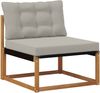 vidaXL Outdoor-Sofagarnitur mit Kissen 8 pcs Natürlich und Hellgrau 3381307 Bild 5
