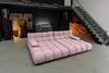 KAWOLA Big Sofa VIVIEN Feincord rosa 85 x 178 x 296 cm Bild 2