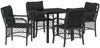 vidaXL Garten Essgruppe mit Kissen 5 pcs Schwarz Poly-Rattan 3380205 Bild 2