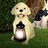 LED Solarleuchte, Hund Labrador mit Laterne, H 24 cm Bild 4