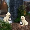 LED Solarleuchte, Hund Labrador mit Laterne, H 24 cm Bild 5