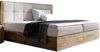 Boxspringbett Bett THANOS 200x220cm Lancelot Eiche Stoff Hellbeige inkl. Bettkasten Bild 2