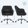 Songmics 2x höhenverstellbarer Bürostuhl, bis 120 kg belastbar, Leinenimitat schwarz, 64x64 x (83-93) cm Bild 5