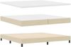 vidaXL Boxspringbett mit Matratze Creme 200 x 200 cm Stoff 3339987 Bild 4
