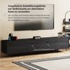 oleyluckidea TV-Schrank Mid-Century TV-Lowboard ausziehbar, Walnuss, für 80"+ TV Breite 198 cm bis 262 cm Bild 4