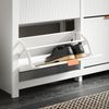 SoBuy FSR186-W Schuhschrank, MDF, Lackiert, Weiß, 104 x 82 x 23 cm Bild 4