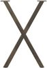vidaXL Esstischbeine X-Form 2 Stk. Naturstahl 50x(72-73) cm Stahl 4012911 Bild 5