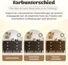 Schminktisch, MDF/Spanplatte mit 6 Schubladen & Rattan-Griffen, 120x40x74 cm, Walnuss Bild 3