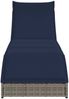vidaXL Klappliege mit Auflage und Stauraum Grau Poly-Rattan 4104227 Bild 5