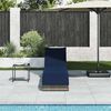 vidaXL Klappliege mit Auflage und Stauraum Grau Poly-Rattan 4104227 Bild 3