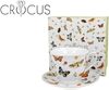 DUO CROCUS Kollektion Tasse 250 ml BUTTERFLIES mit Untertasse, New Bone China Porzellan Bild 2