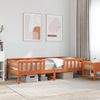 vidaXL Massivholzbett ohne Matratze Wachsbraun 100x200 Kiefernholz 846972 Bild 3