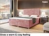 MEBLINI Boxspringbett ASTON 140x200 cm mit Bettkasten - H3/Rosa Samt Polsterbett - Doppelbett mit Topper & Taschenfederkern-Matratze Bild 4