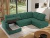 Ecksofa, Wohnzimmer U Couch, Polstersofa mit Bettkasten - MADRITO U - Grün Stoff - Rechts Bild 4