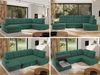 Ecksofa, Wohnzimmer U Couch, Polstersofa mit Bettkasten - MADRITO U - Grün Stoff - Rechts Bild 2