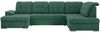 Ecksofa, Wohnzimmer U Couch, Polstersofa mit Bettkasten - MADRITO U - Grün Stoff - Rechts Bild 5
