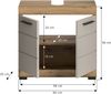 Waschbeckenunterschrank B/H/T: 60x56x34 cm in Evoak Oak Nachbildung Bild 4