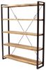 Bücherregal Retro 140x200x35 aus indischem Mango-Massivholz Bild 3