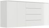 Sideboard Impulse 200cm 3 Türen 4 Pushauszüg Weiß Hgl : Weiss hochglanz Bild 5