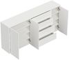 Sideboard Impulse 200cm 3 Türen 4 Pushauszüg Weiß Hgl : Weiss hochglanz Bild 4