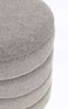 Pouf Katerina 2er-Set aus Boucle-Stoff, Hellgrau, 34 x 34 x 39 / 40 x 40 x 45 cm Bild 2