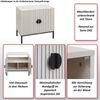 Waschbeckenunterschrank HWC-O42, Schrank Badezimmer Badschrank mit 2 Türen, MDF Melamin 62x63x35cm ~ Holzoptik beige Bild 2
