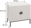 Waschbeckenunterschrank HWC-O42, Schrank Badezimmer Badschrank mit 2 Türen, MDF Melamin 62x63x35cm ~ Holzoptik beige Bild 3
