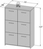 Kommode >Odessa< in Sonoma-Eiche Weiß - 77.2x112.7x29.6cm (BxHxT) Bild 3