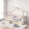 IDIMEX Kinderbett ENA, Hausbett Montessori 90 x 200 Bett Rausfallschutz Kiefer Schubladen Kin Bild 3