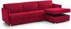 Dmora Schlafsofa mit Halbinsel Sumirago, Wandelbares Ecksofa für das Wohnzimmer, gepolstert, abnehmbar, 100 % Made in Italy-Qualität, 260x160 h90 cm, Rot Bild 5