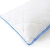 2er-Set Kissen 80x80 aus Mikrofaser - Kopfkissen mit flauschiger Hohlfaserfüllung - Schlafkissen für jede Schlafposition - Waschbar - Öko-Tex zertifiziert - Kissen 80x80 weiß-blau Bild 4