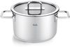 Fissler Topf-Set Viseo® Pro, Edelstahl 18/10 (Set, 9-tlg, 3 Kochtöpfe & 1 Bratentopf mit Deckel, 1 Stielkasserolle), 9-teiliges Edelstahl-Topfset mit Superthermic Boden Bild 3