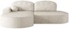 Ecksofa Schlafsofa Sofa GIRONA Stoff Poso Altweiß Ottomane Links Bild 2