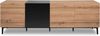 TV-Lowboard Liam in Eiche Artisan und schwarz 200 x 65 cm Bild 2