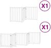 vidaXL 9-tlg. Hundetor mit Tür Faltbar Weiß 450 cm Pappelholz 3155703 Bild 2