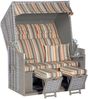 Sonnenpartner Strandkorb Rustikal 34 Z XL Stoff Nr. 1235, 2-Sitzer, Halbliegemodell, PE-Kunststoffgef Bild 3