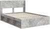 vidaXL Bettgestell mit Stauraum und Kopfteil Betongrau 135 x 190 cm 3414222 Bild 4