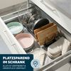 eluno Topfdeckel und Pfannenhalter 2er Set für 7 Töpfe, Pfannen, Deckel, Teller und Schneidebretter aus schwarzem Metall Bild 3