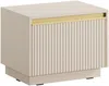 Vente-unique - POSINIA Bedside table Holz, Platte Beige - B 39 cm x H 42 cm x L 53,6 cm Bild 2