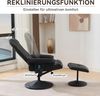 BBWL Massagesessel Massagesessel mit 5-Punkt-Massage, Sitzheizung und Liegefunktion (Kunstleder,mit 360° Drehung, Hocker & Fernbedienungstasche,einfache Montage in 30 Min) Bild 3